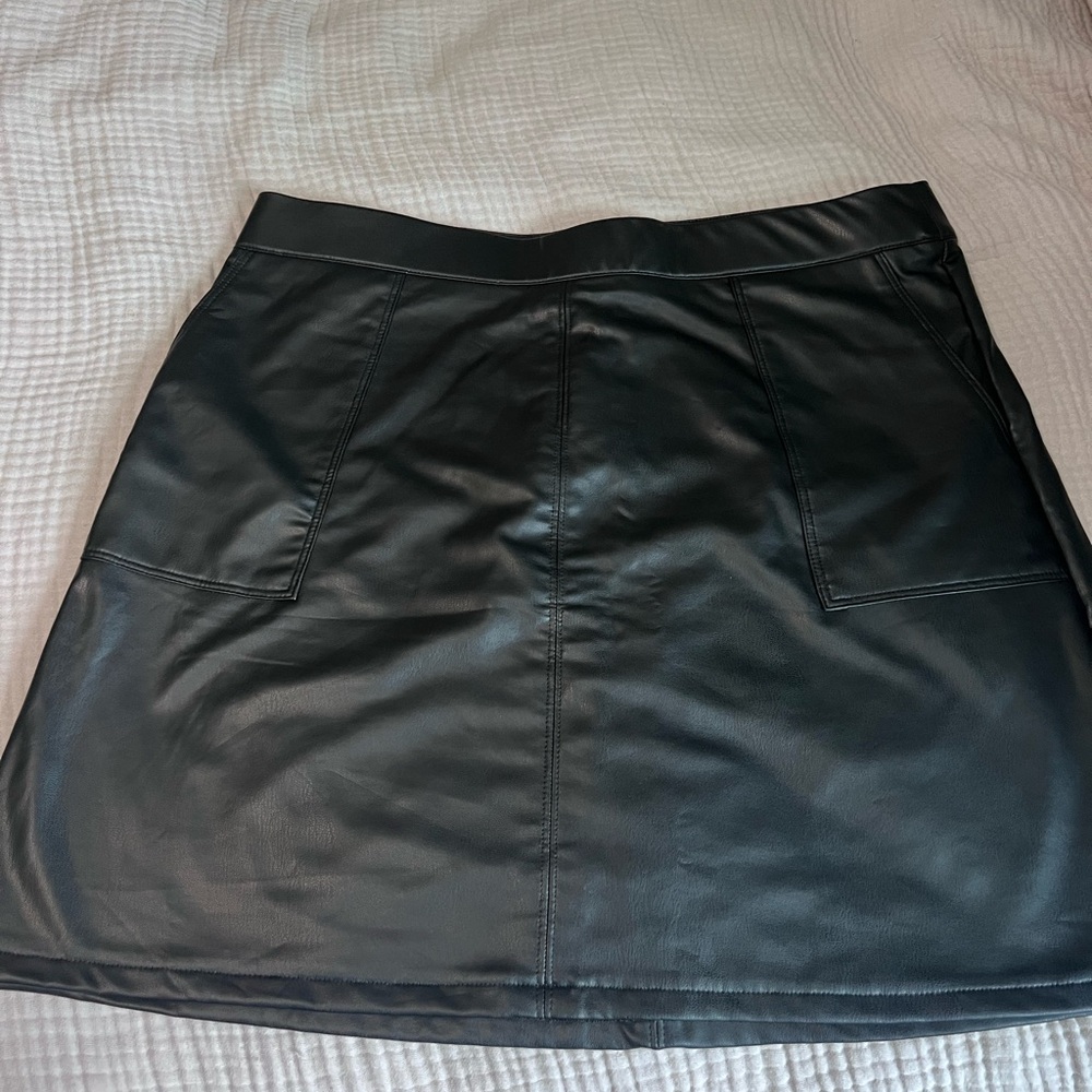 Maurices Black Faux Leather Mini Skirt